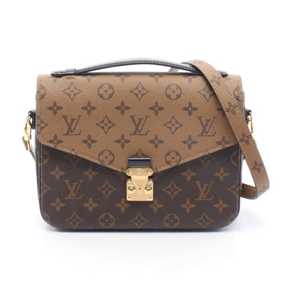 ポシェット メティス MM モノグラムリバース 2WAY ハンドバッグ PVC レザー ブラウン ブラック ルイヴィトン バッグ LOUIS VUITTON