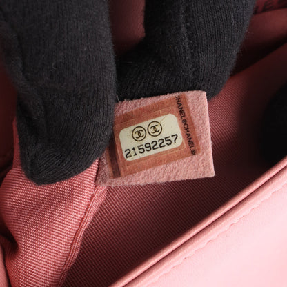ボーイシャネル チェーンショルダーバッグ ラムスキン ピンク シルバー金具 シャネル バッグ CHANEL