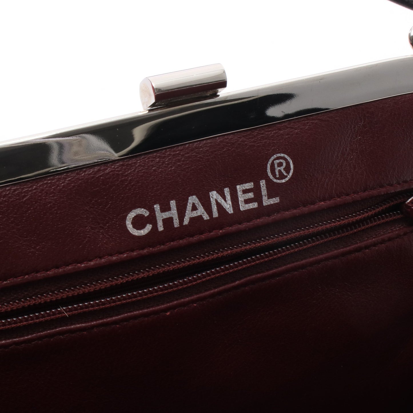 マトラッセ がま口 ハンドバッグ ハンドバッグ ラムスキン ブラック シルバー金具 シャネル バッグ CHANEL
