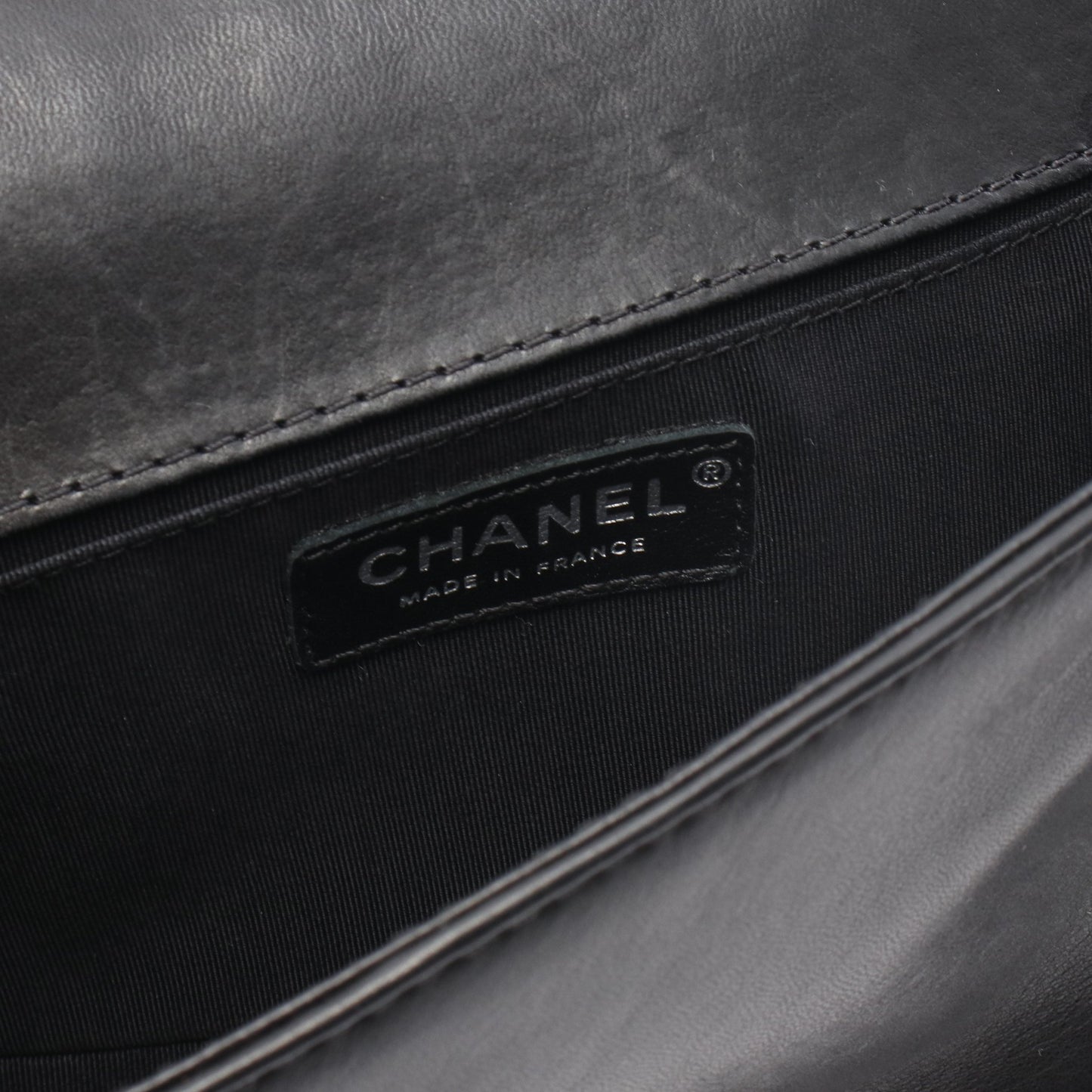 ボーイシャネル チェーンショルダーバッグ ラムスキン ブラック ベージュ シルバー金具 シャネル バッグ CHANEL