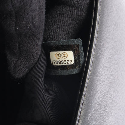 ボーイシャネル チェーンショルダーバッグ ラムスキン ブラック ベージュ シルバー金具 シャネル バッグ CHANEL