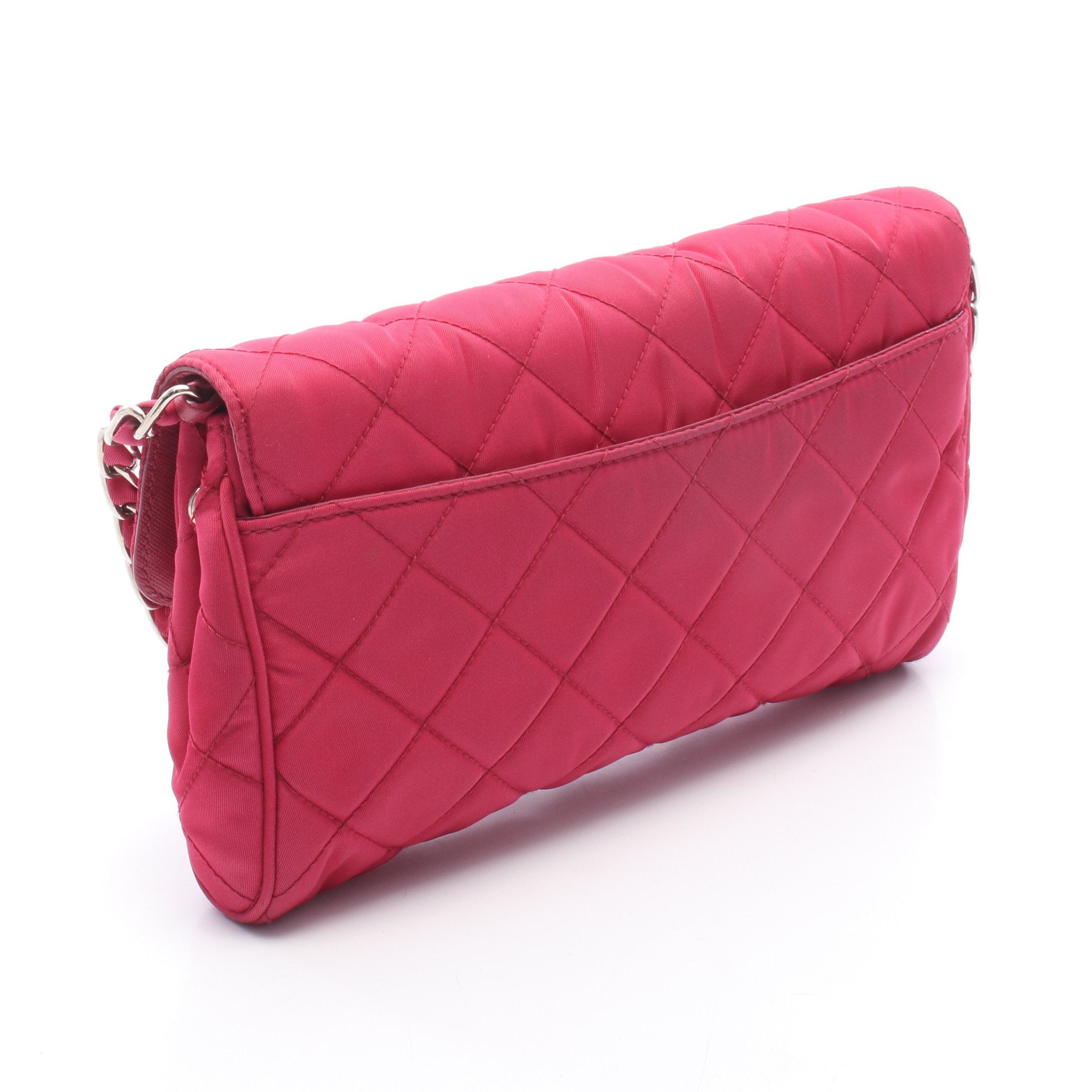 PRADA / プラダ | BP0623 TESSUTO IMPUNTU ナイロン キルティング チェーン ショルダーバッグ | FUXIA / ピンク | レディース PRADAナイロンキルティング♪チェーンショルダー♪ピンクFUXIA (PRADA