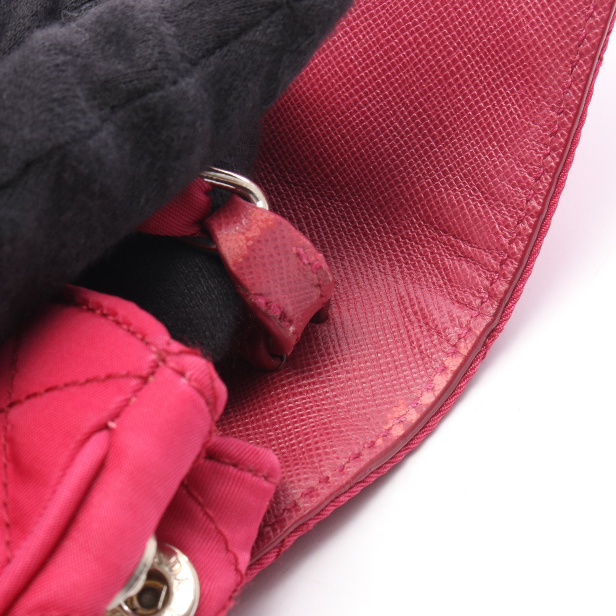 PRADA / プラダ | BP0623 TESSUTO IMPUNTU ナイロン キルティング チェーン ショルダーバッグ | FUXIA / ピンク | レディース PRADAナイロンキルティング♪チェーンショルダー♪ピンクFUXIA (PRADA