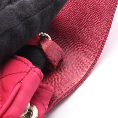 TESSUTO IMPUNTU チェーンショルダーバッグ ナイロン レザー ピンクパープル プラダ バッグ PRADA