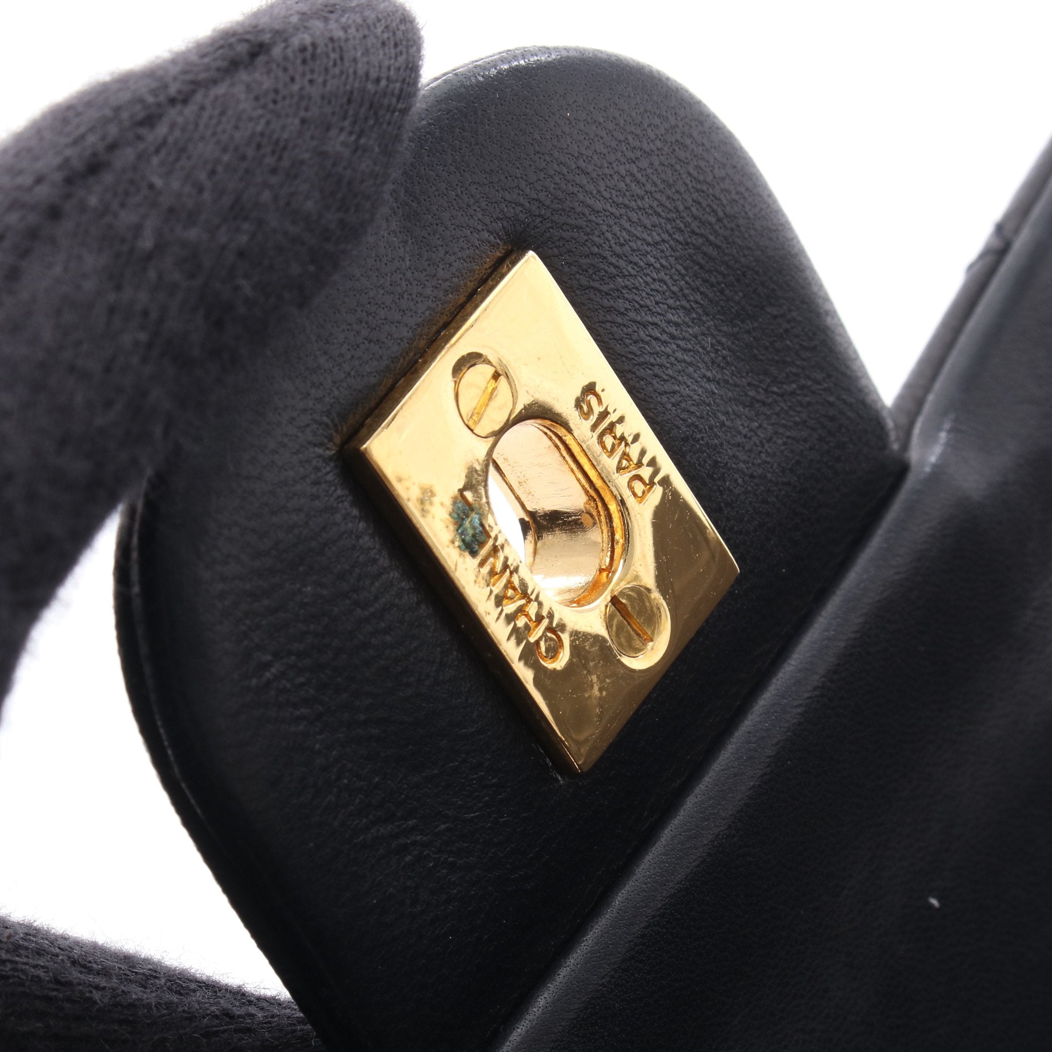 ★SALE【5dd5636】シャネル ショルダーバッグ マトラッセ Wフラップ Wチェーン ラムスキン ブラック ゴールド金具【中古】レディース マトラッセ Wフラップ Wチェーンショルダーバッグ ラムスキン ブラック