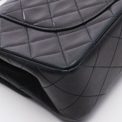 マトラッセ Wフラップ Wチェーンショルダーバッグ ラムスキン ブラック ゴールド金具 シャネル バッグ CHANEL