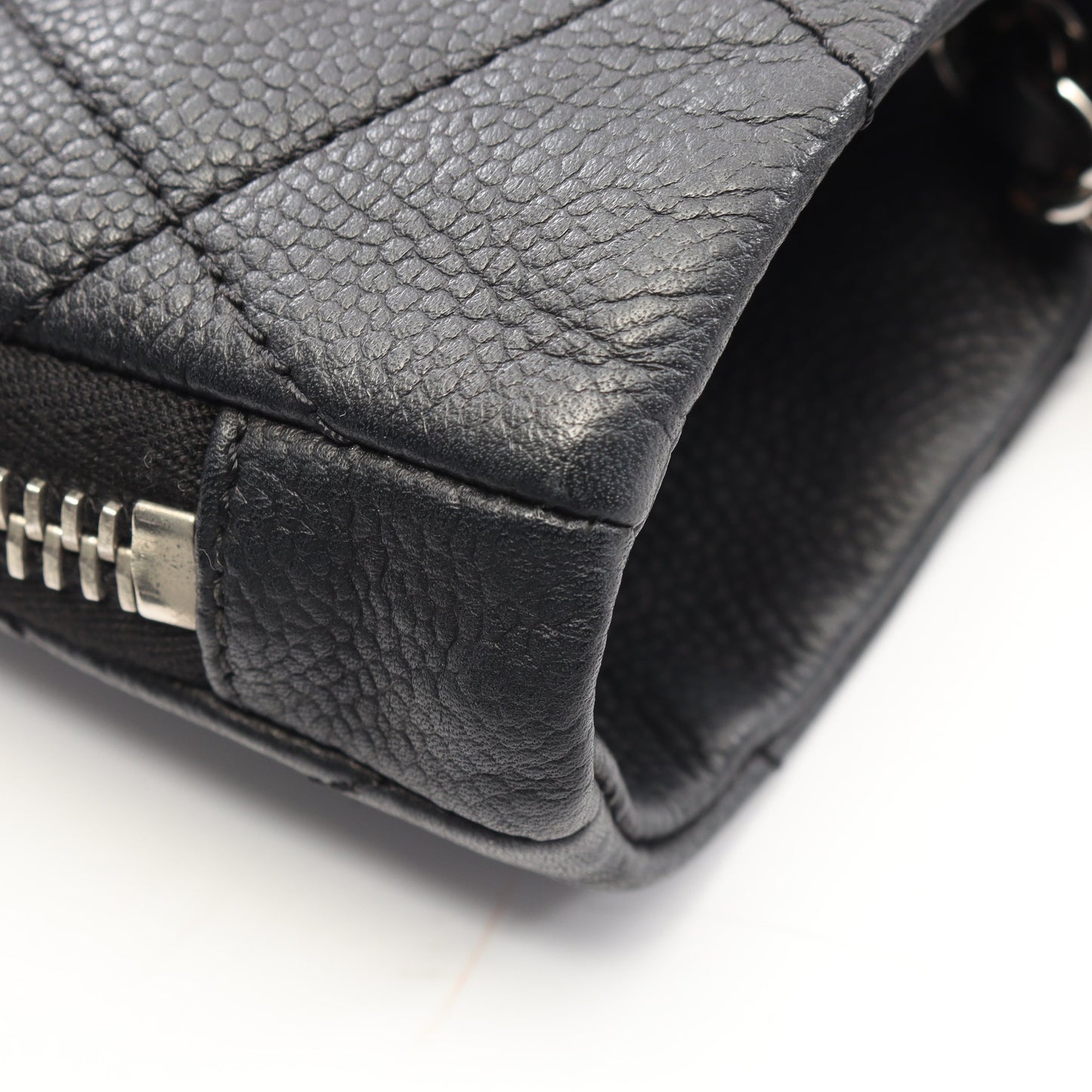 マトラッセ チェーンハンドバッグ チェーントートバッグ キャビアスキン ブラック シルバー金具 シャネル バッグ CHANEL