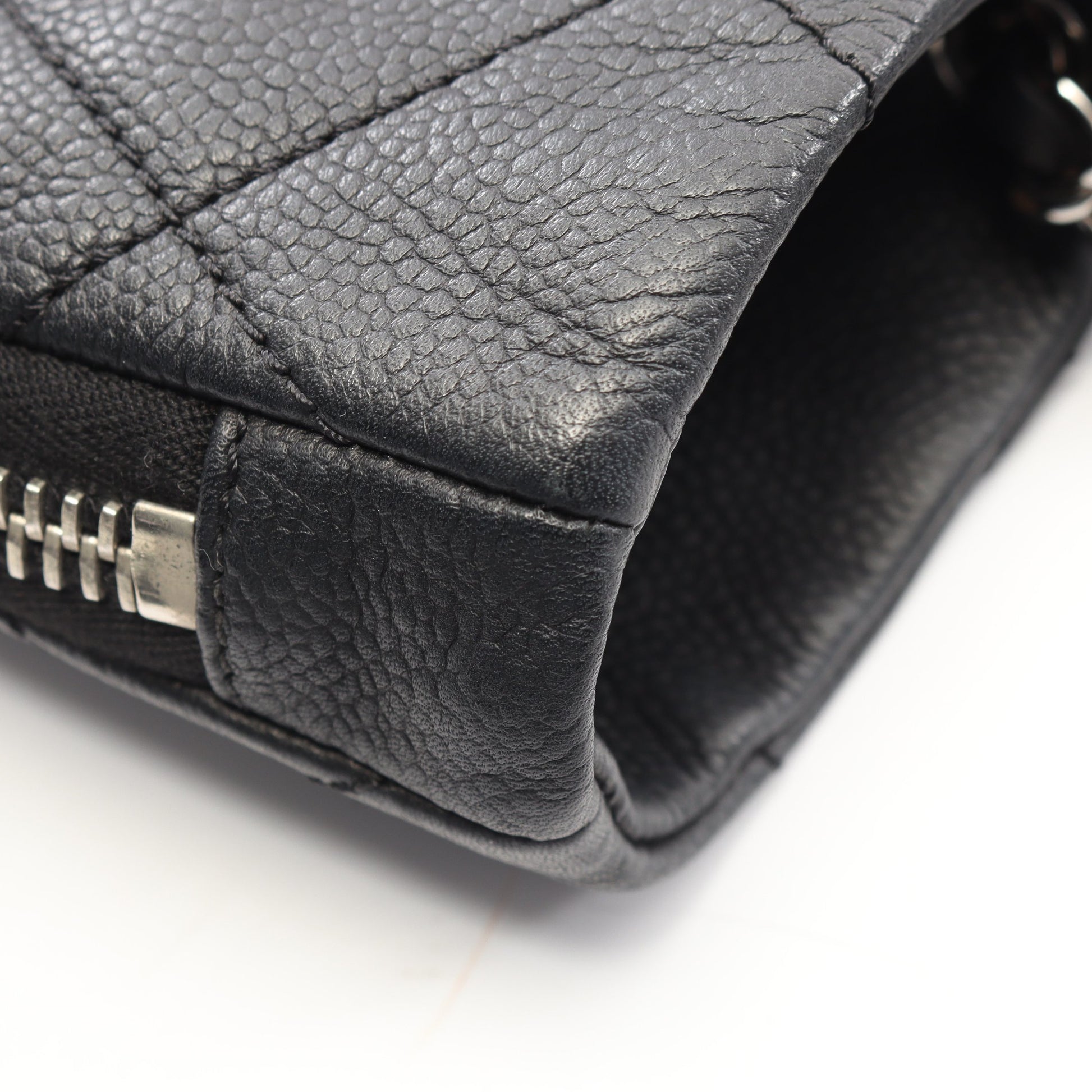 マトラッセ チェーンハンドバッグ チェーントートバッグ キャビアスキン ブラック シルバー金具 シャネル バッグ CHANEL