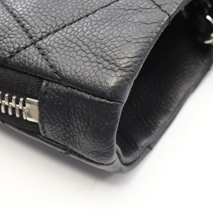 マトラッセ チェーンハンドバッグ チェーントートバッグ キャビアスキン ブラック シルバー金具 シャネル バッグ CHANEL
