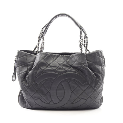 マトラッセ チェーンハンドバッグ チェーントートバッグ キャビアスキン ブラック シルバー金具 シャネル バッグ CHANEL