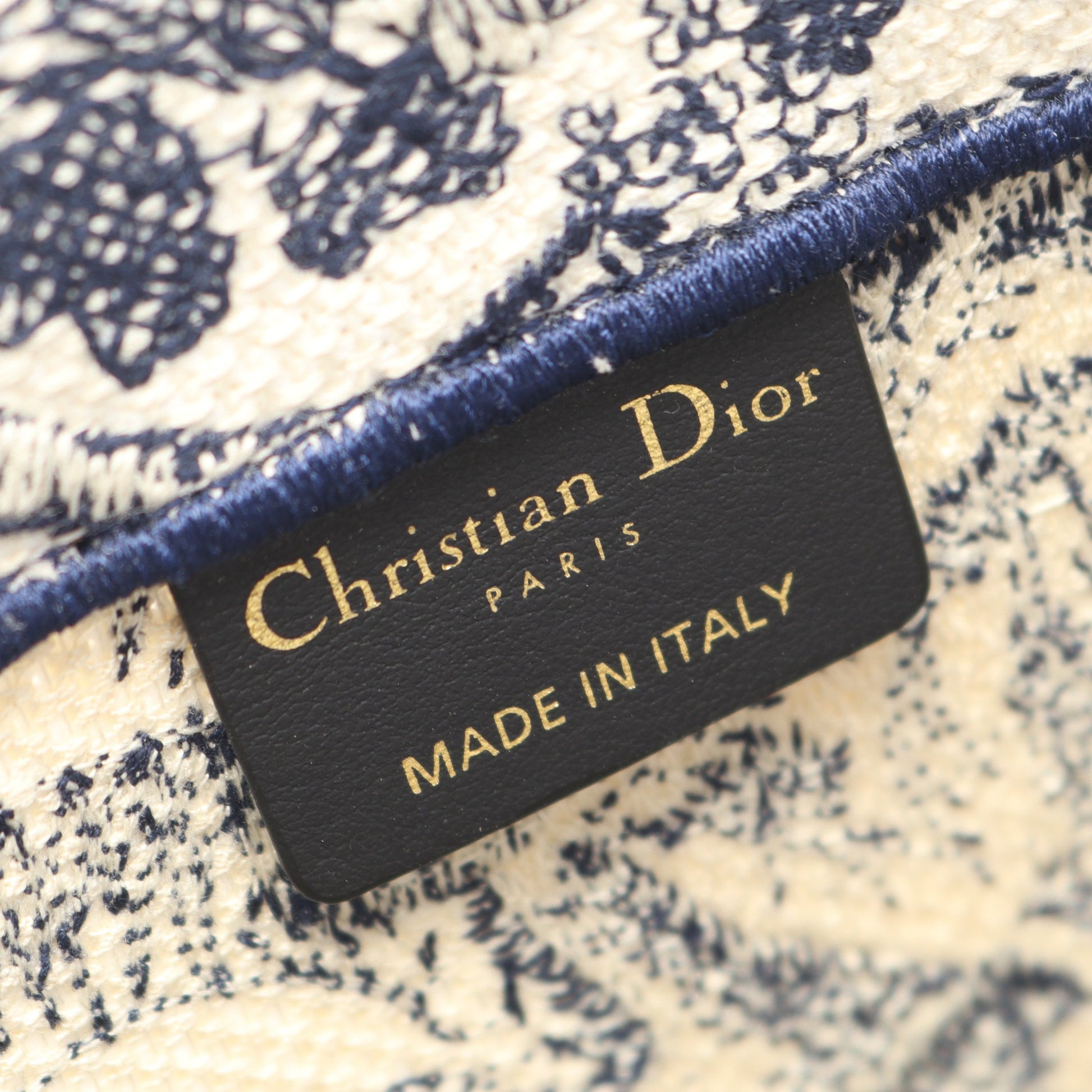 BOOK TOTE ブックトート ラージ ハンドバッグ トートバッグ キャンバス アイボリー ネイビー クリスチャンディオール バッグ Christian Dior