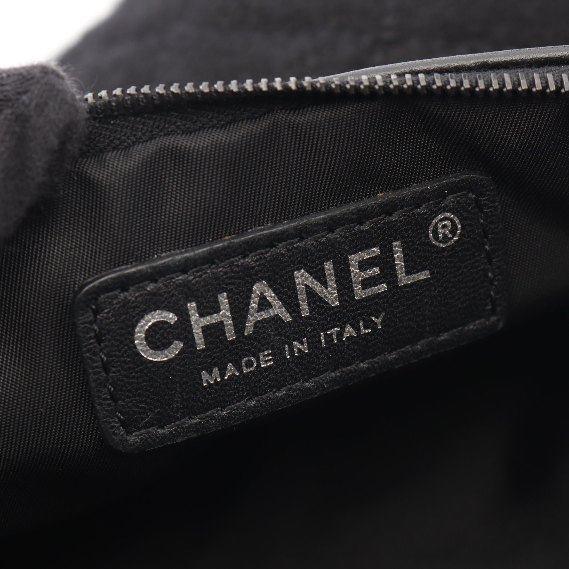 ココマーク リバーシブル ショルダーバッグ トートバッグ ナイロン パイル レザー ブラック シャネル バッグ CHANEL