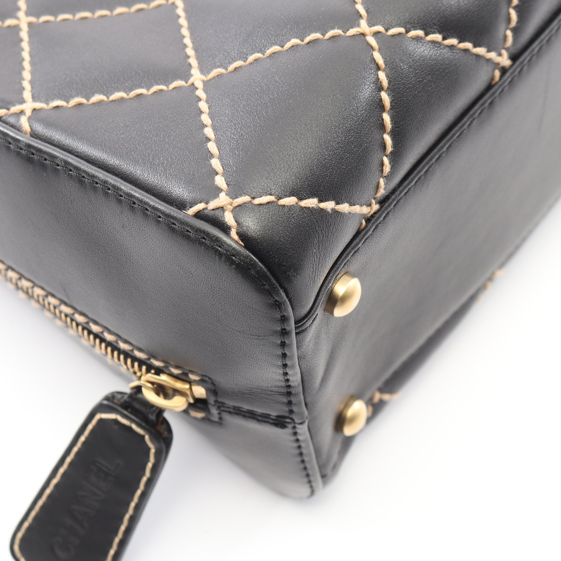 CHANEL ブラック ワイルドステッチ　バッグ 中古・古着通販】CHANEL (シャネル) Wild stitch ワイルドステッチ