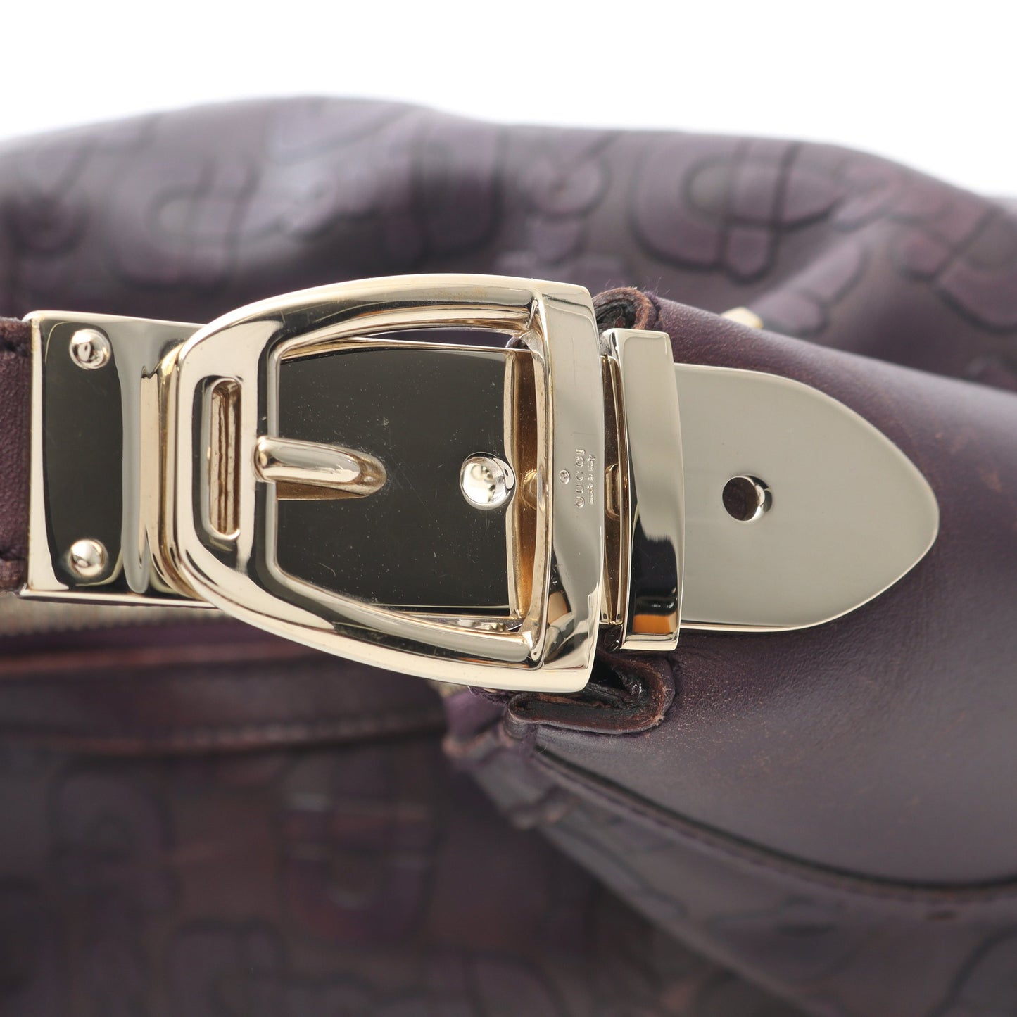 ホースビット ワンショルダーバッグ レザー パープル グッチ バッグ GUCCI
