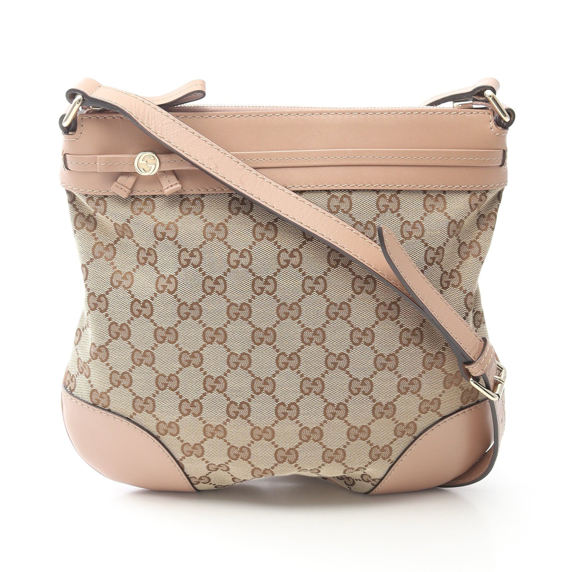 メイフェア GGキャンバス ショルダーバッグ キャンバス レザー ベージュ ピンクベージュ グッチ バッグ GUCCI