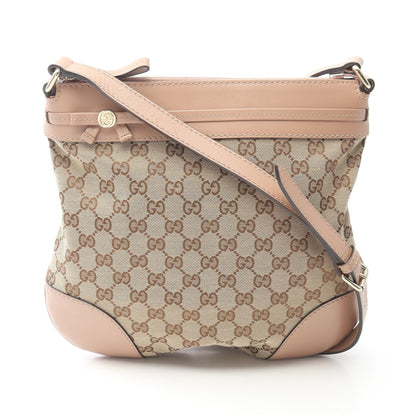 メイフェア GGキャンバス ショルダーバッグ キャンバス レザー ベージュ ピンクベージュ グッチ バッグ GUCCI