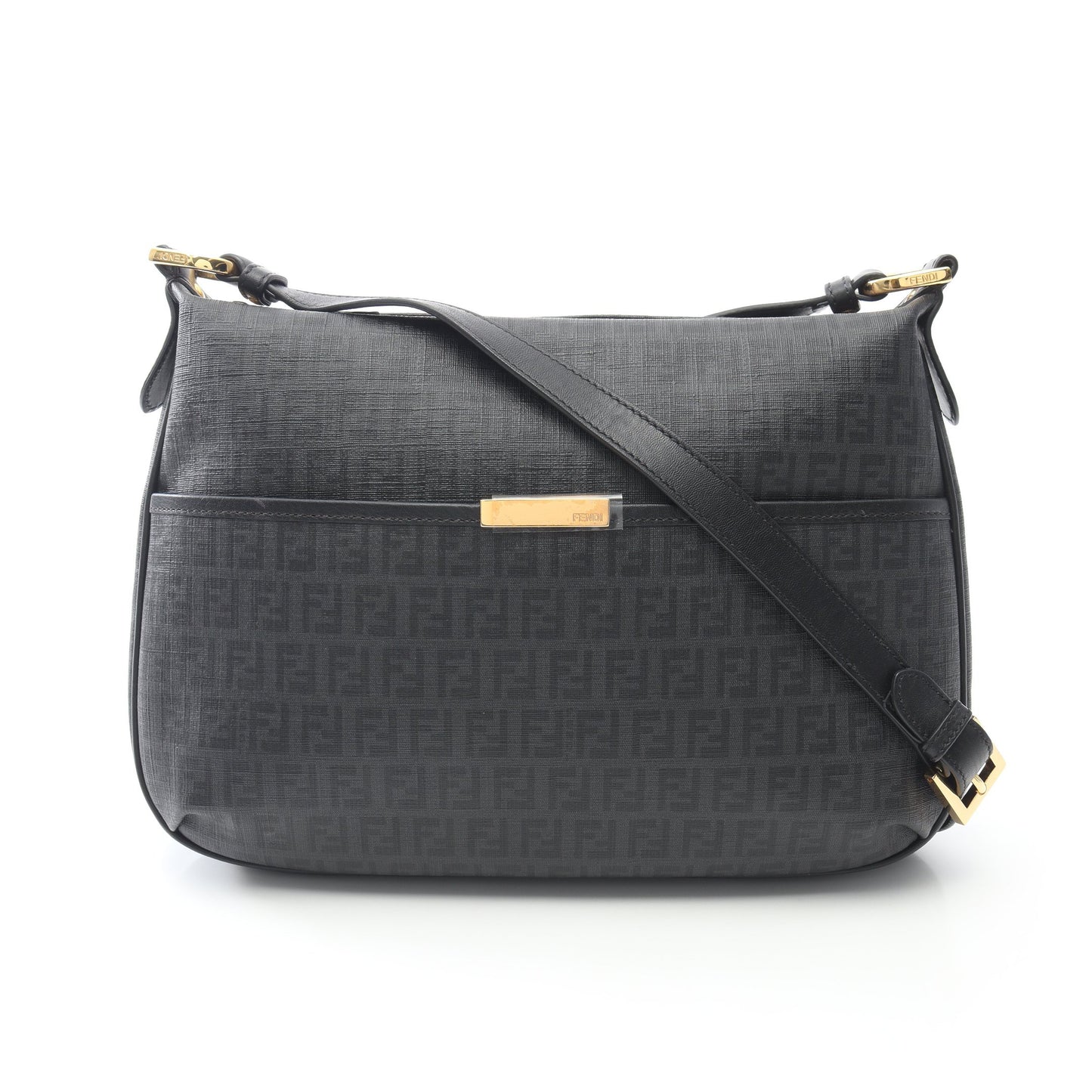 ズッキーノ ショルダーバッグ PVC レザー ブラック フェンディ バッグ FENDI