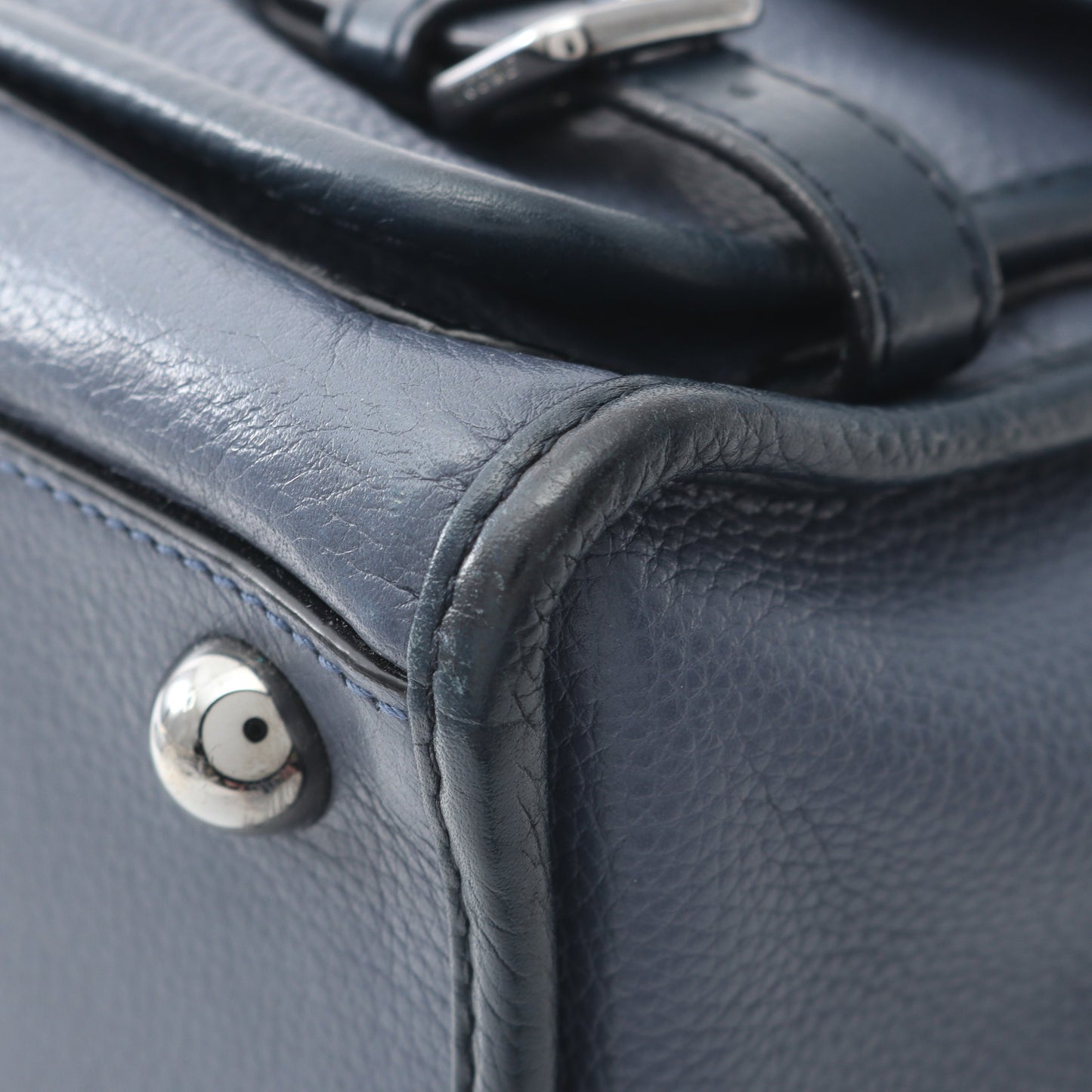 クルス 2WAY ハンドバッグ レザー ネイビー ロエベ バッグ LOEWE