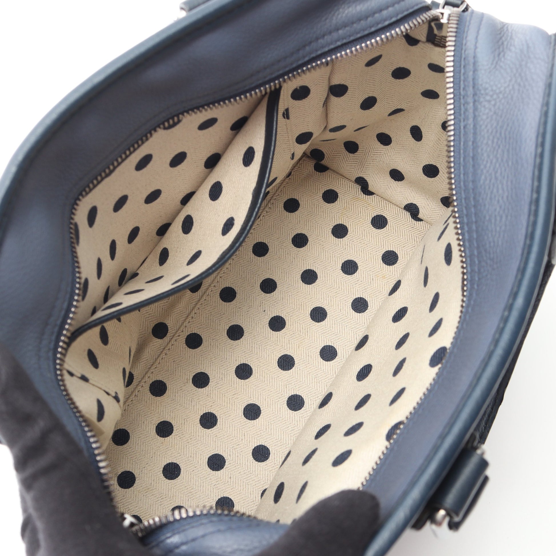 クルス 2WAY ハンドバッグ レザー ネイビー ロエベ バッグ LOEWE