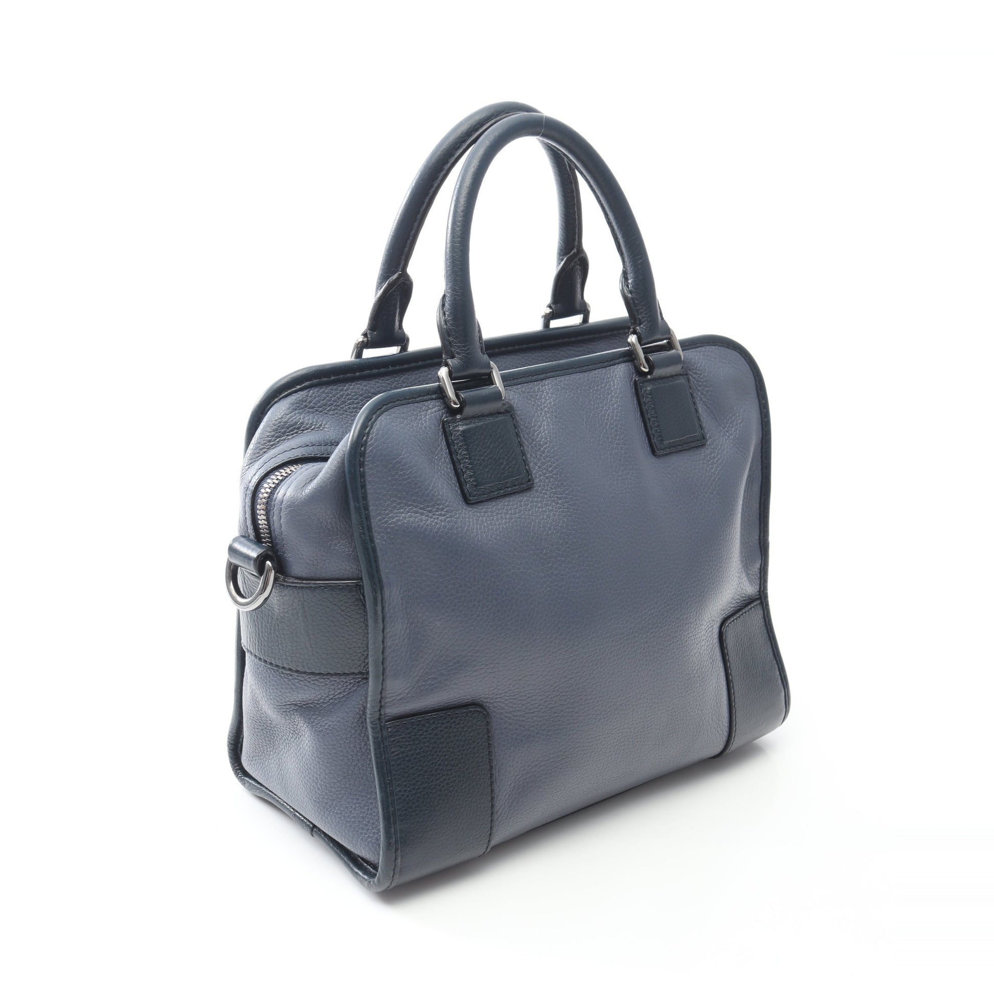 クルス 2WAY ハンドバッグ レザー ネイビー ロエベ バッグ LOEWE
