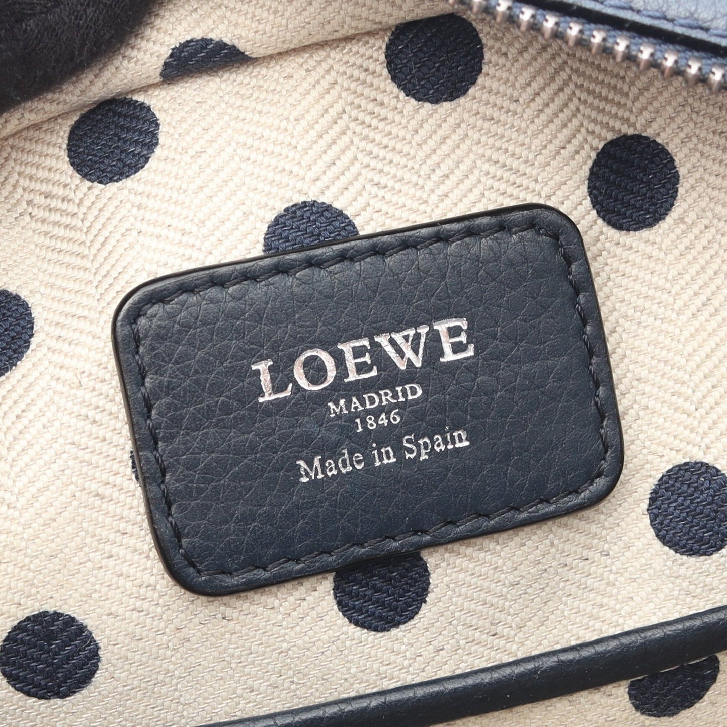 クルス 2WAY ハンドバッグ レザー ネイビー ロエベ バッグ LOEWE
