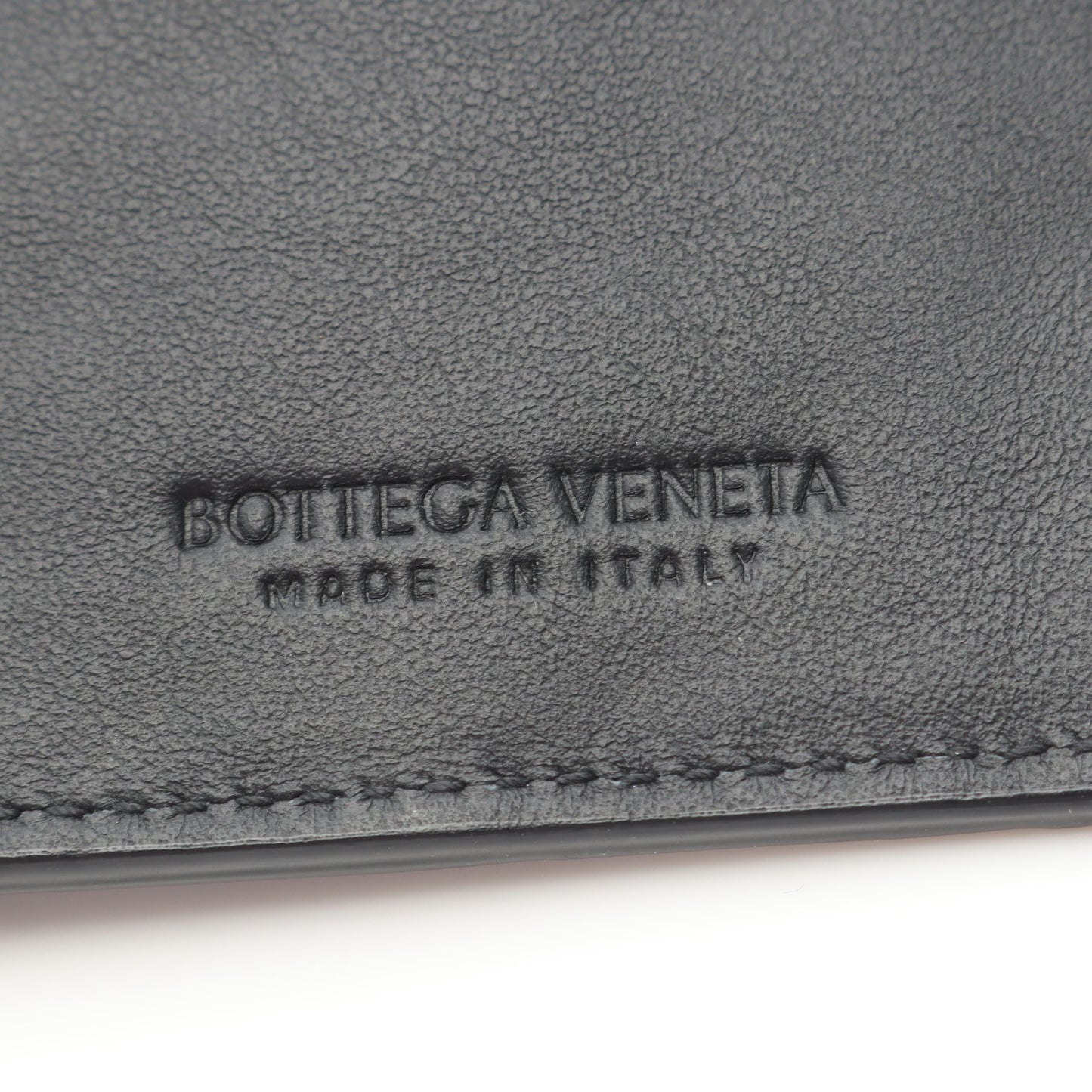 イントレチャート 札入れ 二つ折り長財布 レザー ブラック ボッテガヴェネタ 財布・小物 BOTTEGA VENETA