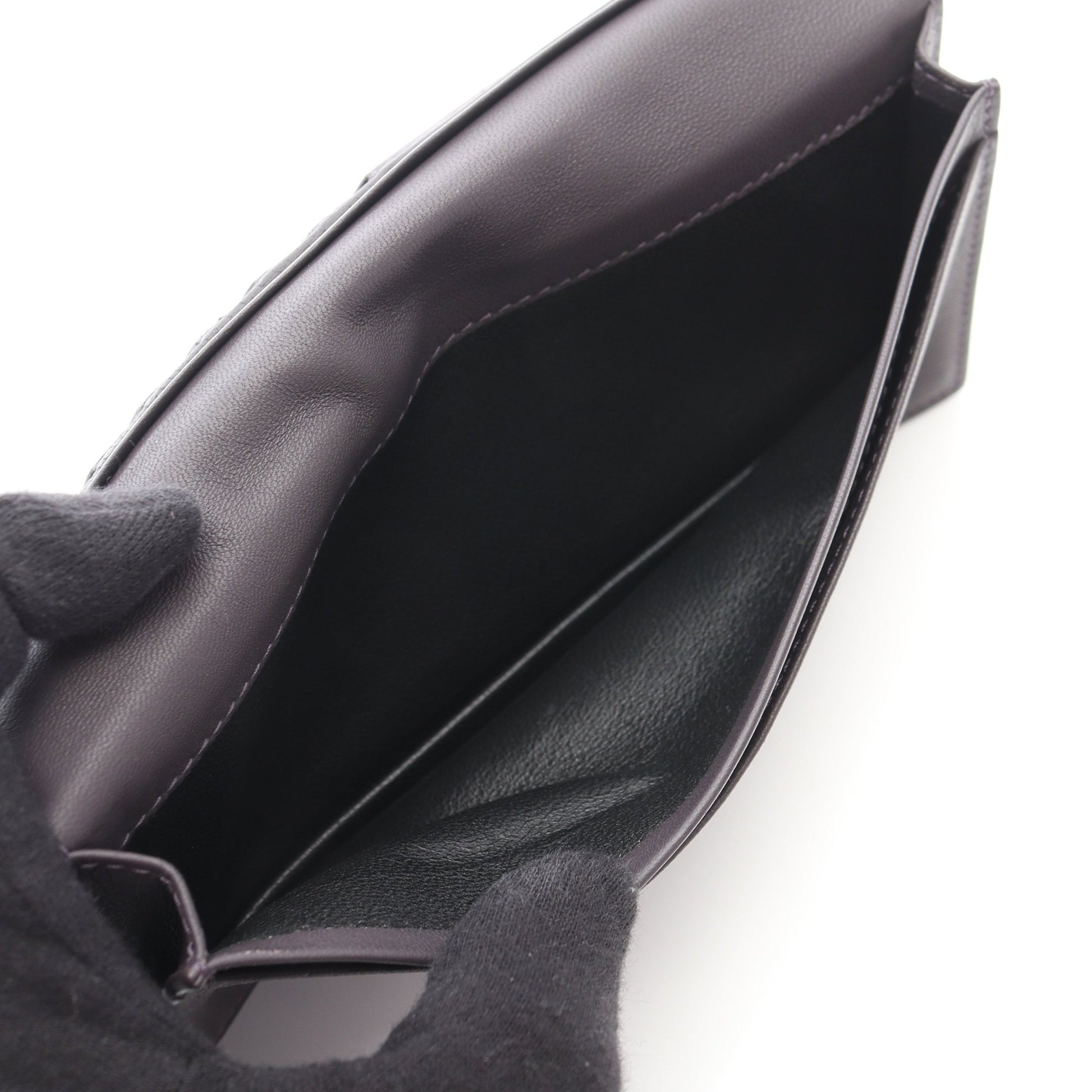 イントレチャート 札入れ レザー パープルグレー ボッテガヴェネタ 財布・小物 BOTTEGA VENETA