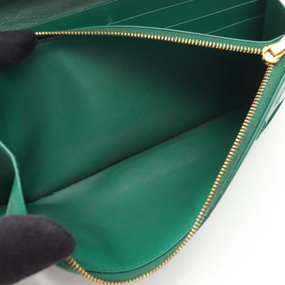 カセット マキシイントレチャート 二つ折り長財布 レザー グリーン ボッテガヴェネタ 財布・小物 BOTTEGA VENETA