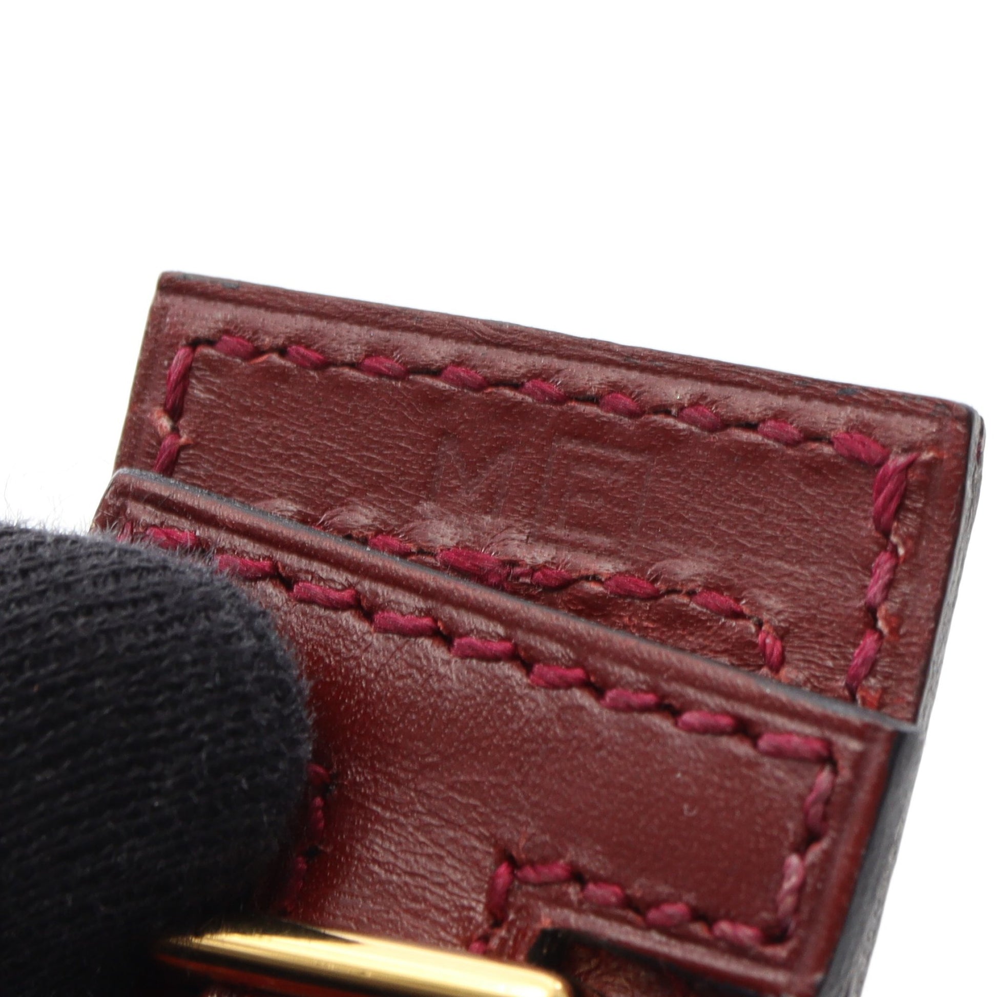 アルテミス ブレスレット □E刻印 ブレスレット GP レザー レッド エルメス アクセサリー HERMES