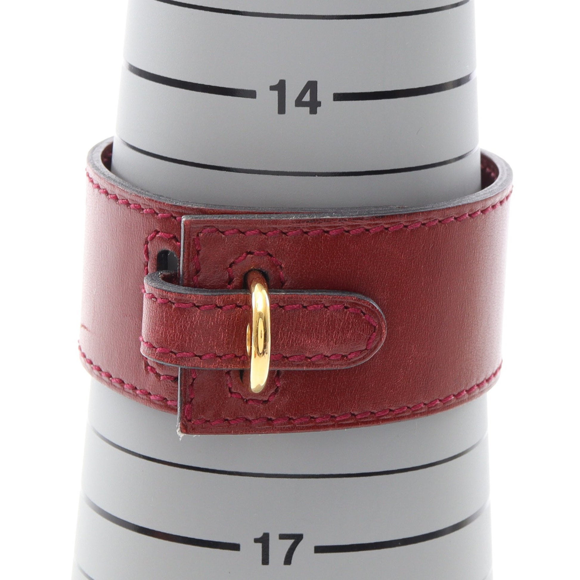 アルテミス ブレスレット □E刻印 ブレスレット GP レザー レッド エルメス アクセサリー HERMES