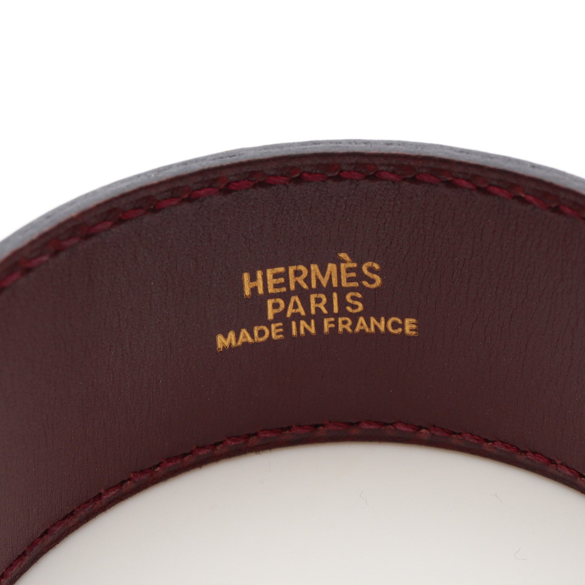 アルテミス ブレスレット □E刻印 ブレスレット GP レザー レッド エルメス アクセサリー HERMES
