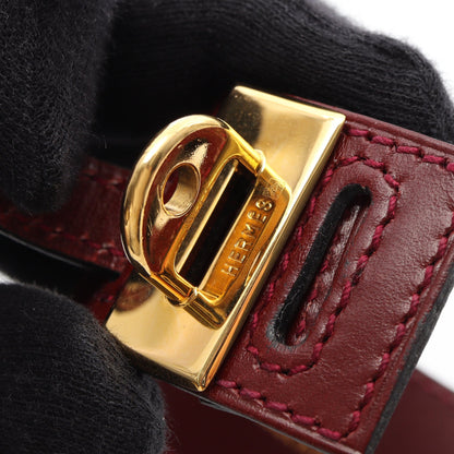 アルテミス ブレスレット □E刻印 ブレスレット GP レザー レッド エルメス アクセサリー HERMES