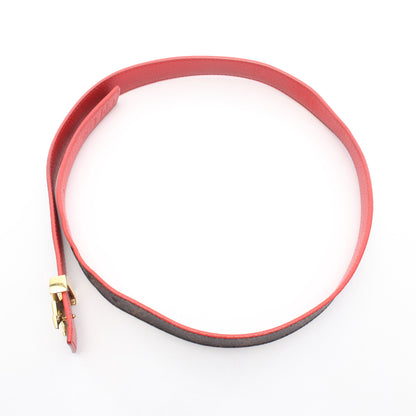 サンチュール イニシャル モノグラム ルージュ ゴールド金具 リバーシブル ベルト PVC レザー ブラウン レッド ルイヴィトン 財布・小物 LOUIS VUITTON
