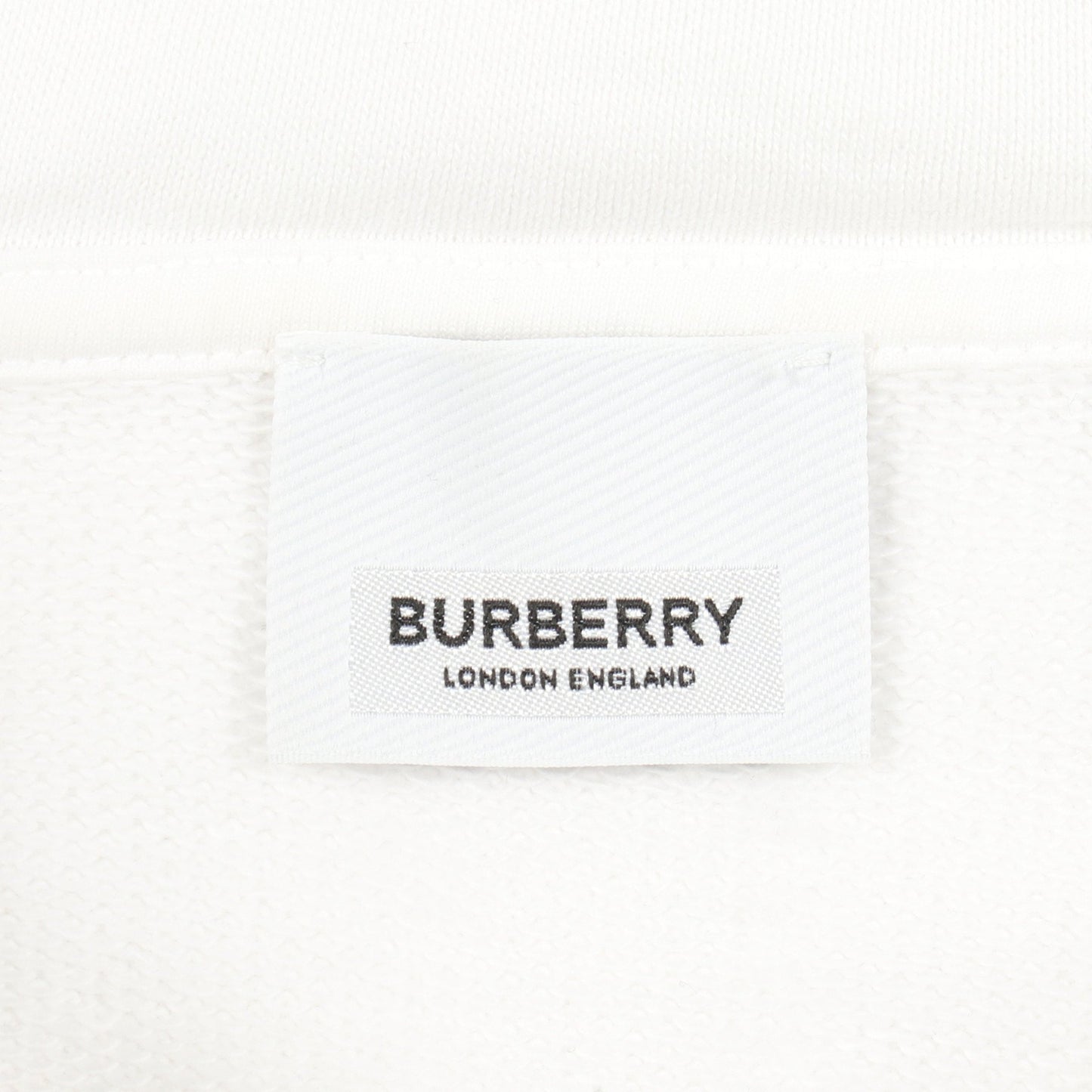 ロゴ刺繍 プルオーバーパーカー コットン ホワイト バーバリー トップス BURBERRY
