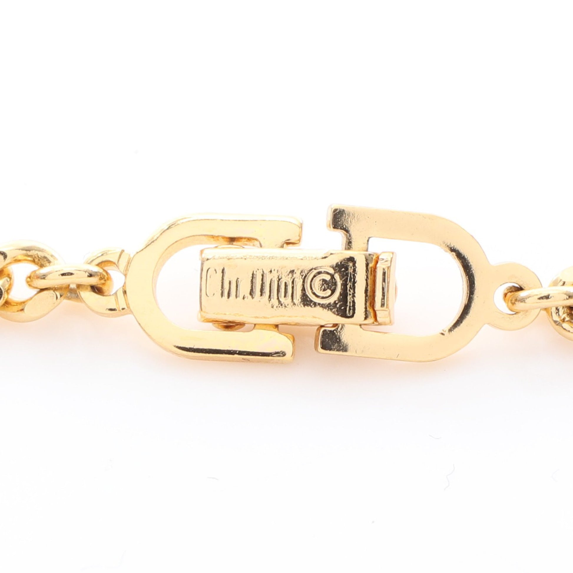 CDロゴ ブレスレット GP ラインストーン ゴールド クリア クリスチャンディオール アクセサリー Christian Dior