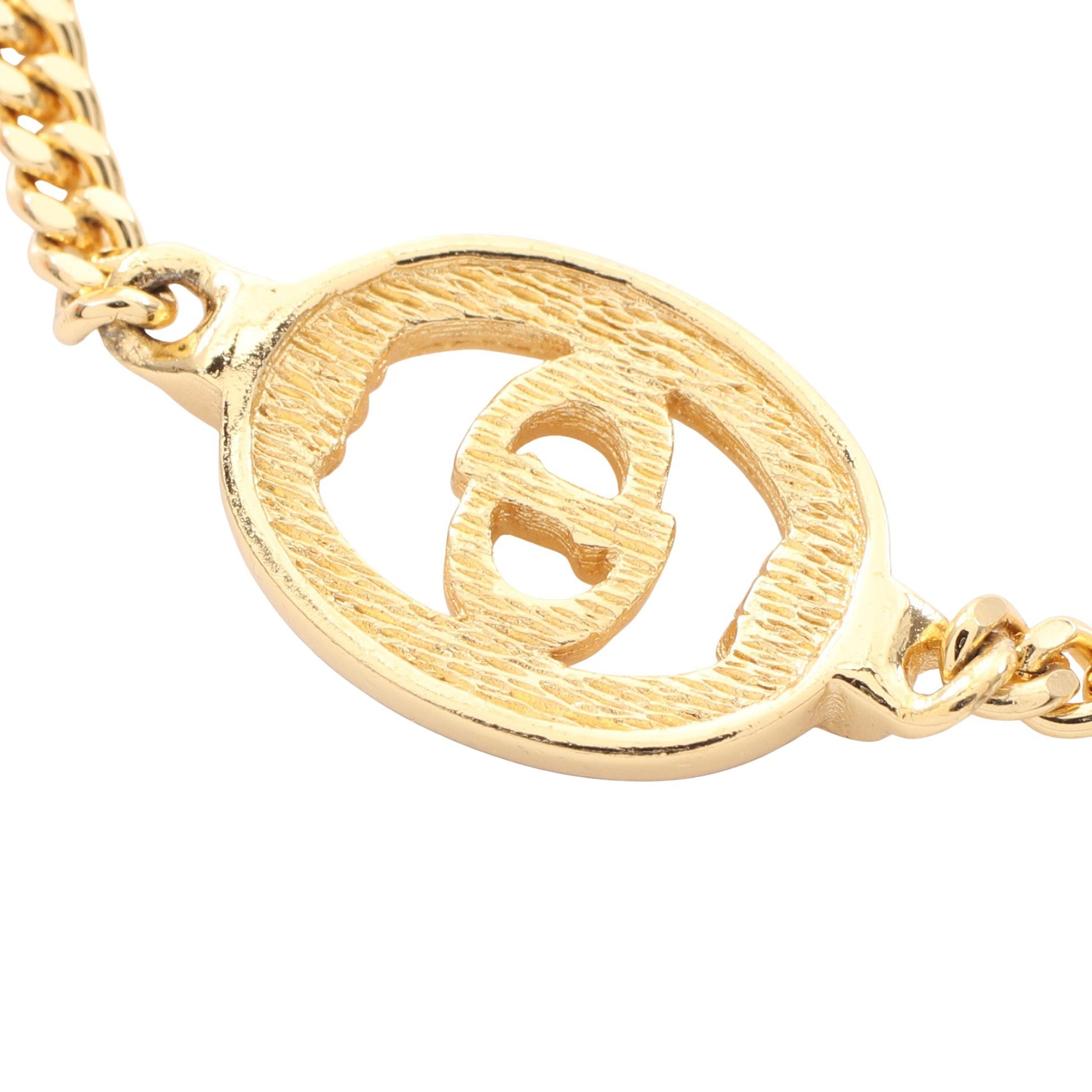 CDロゴ ブレスレット GP ラインストーン ゴールド クリア クリスチャンディオール アクセサリー Christian Dior