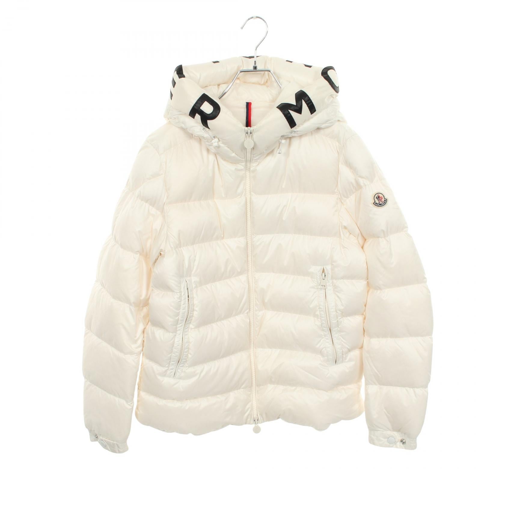 SALZMAN フード付き ダウンジャケット ナイロン ホワイト モンクレール アウター MONCLER