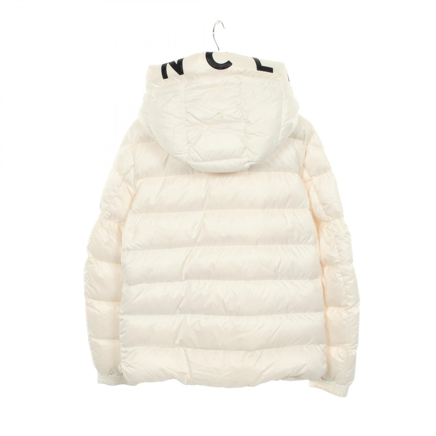 SALZMAN フード付き ダウンジャケット ナイロン ホワイト モンクレール アウター MONCLER