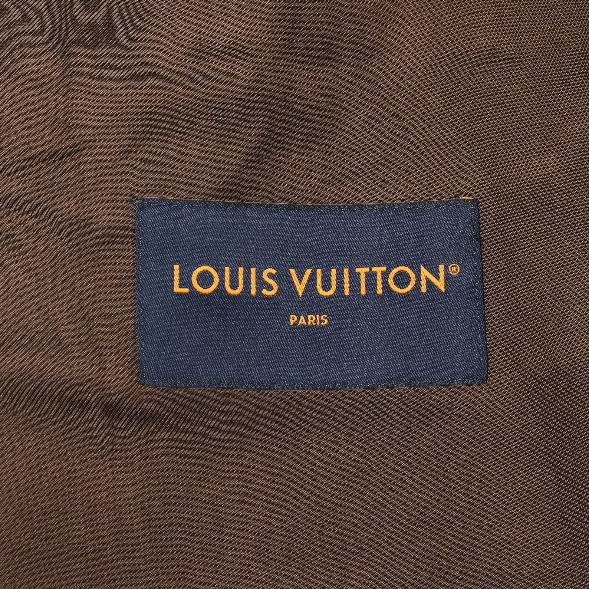 モノグラムエンボスド オーバーシャツ ジャケット コットン ブラウン ルイヴィトン アウター LOUIS VUITTON