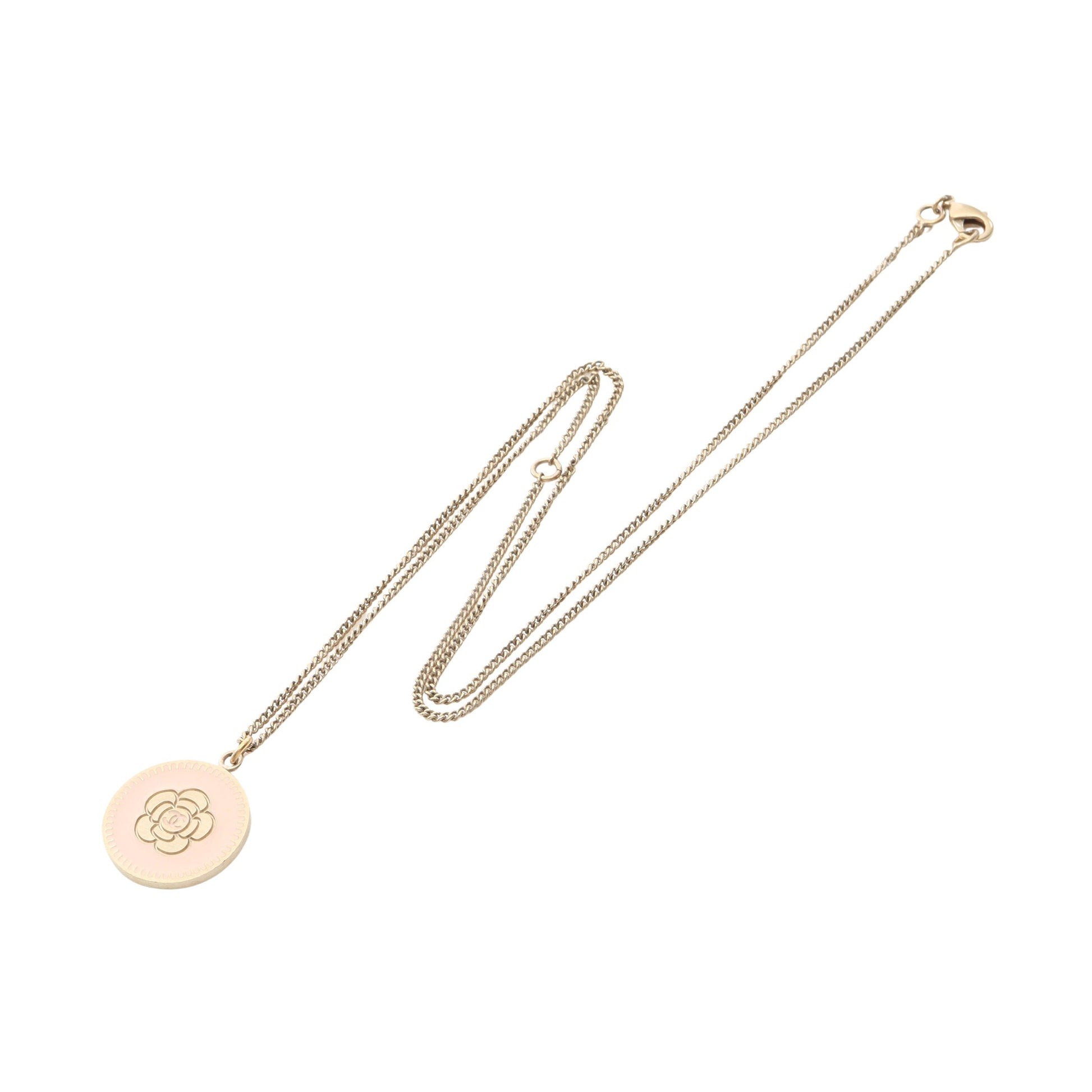 カメリア ココマーク サークル ネックレス GP ピンク 06P シャネル アクセサリー CHANEL