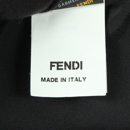ストライプ 切替 シャツワンピース ウール ネイビー フェンディ ワンピース FENDI