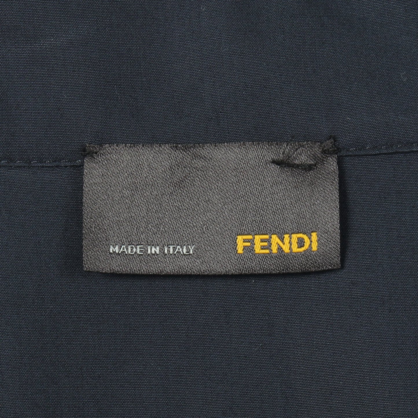 ストライプ 切替 シャツワンピース ウール ネイビー フェンディ ワンピース FENDI