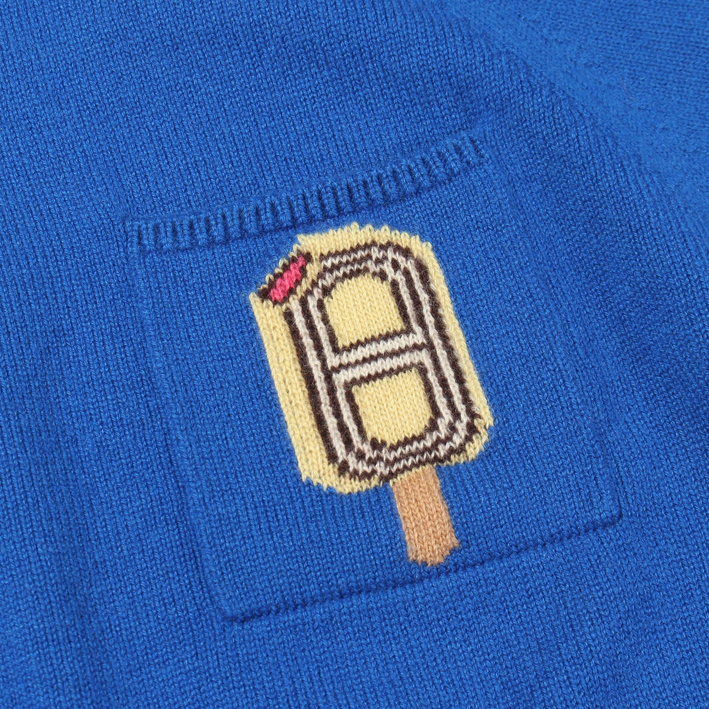 FUNNY ICE CREAM 半袖 ニット カシミヤ ブルー エルメス トップス HERMES