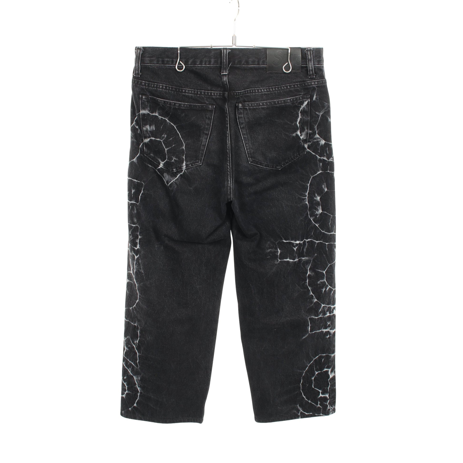 shibori loose fit jean デニムパンツ コットン ブラック シュプリーム ボトムス Supreme