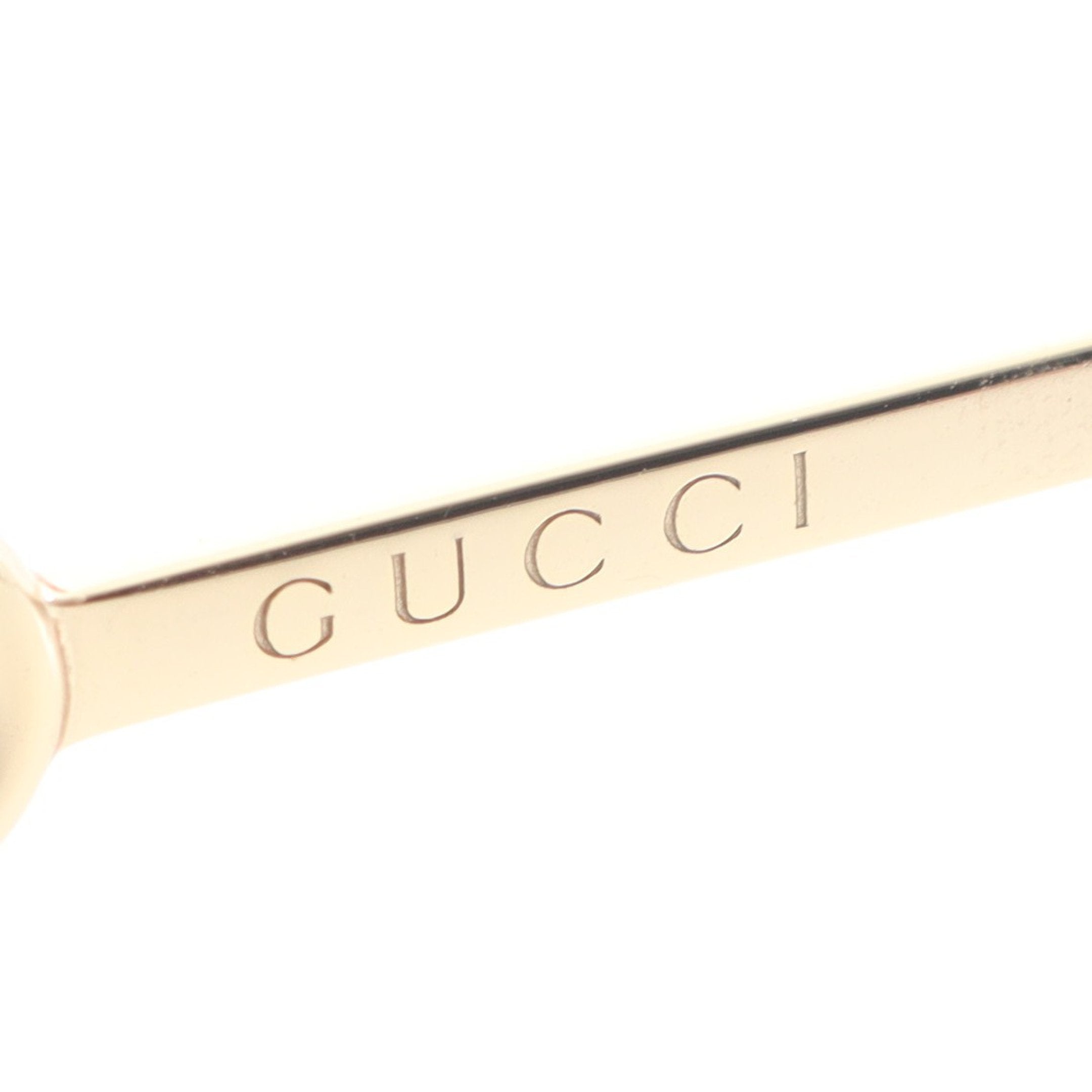 GUCCI グッチ サングラス GG0882 ホースビット ゴールド べっ甲 グッチのメタルサングラス、クリスタル装飾の立体ロゴorホースビット