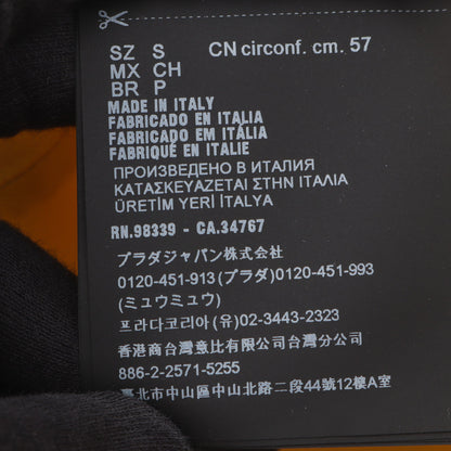 Re-Nylon ストライプ バケットハット 帽子 ナイロン イエロー ホワイト ブラック プラダ 財布・小物 PRADA