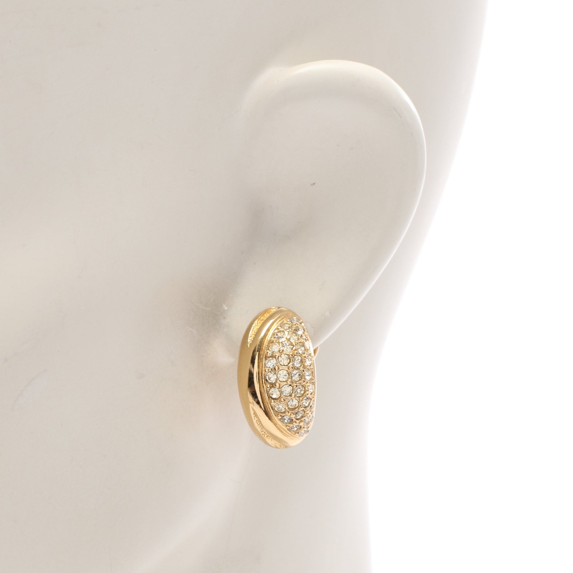 イヤリング GP ラインストーン ゴールド クリア クリスチャンディオール アクセサリー Christian Dior