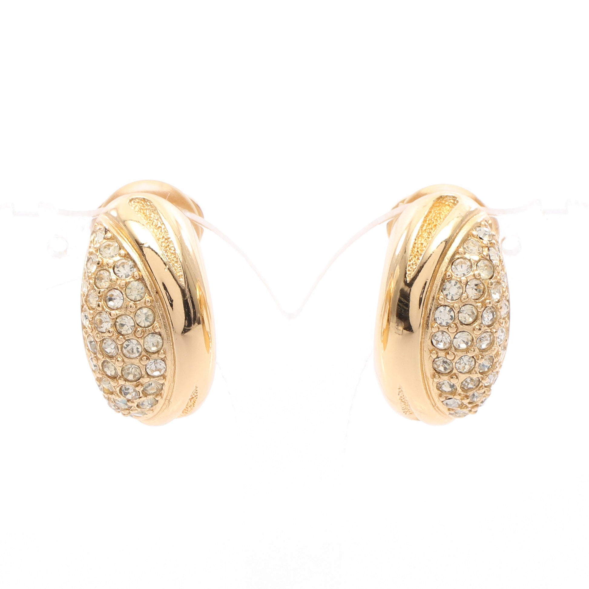 イヤリング GP ラインストーン ゴールド クリア クリスチャンディオール アクセサリー Christian Dior