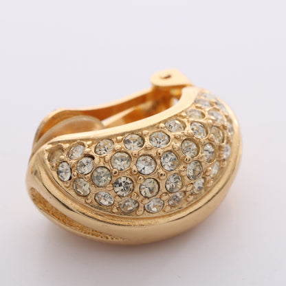 イヤリング GP ラインストーン ゴールド クリア クリスチャンディオール アクセサリー Christian Dior