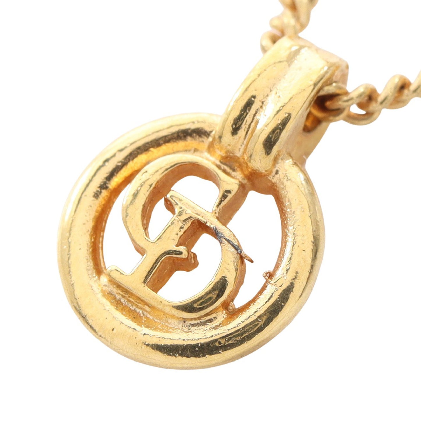 CDロゴ サークル ネックレス GP ゴールド クリスチャンディオール アクセサリー Christian Dior